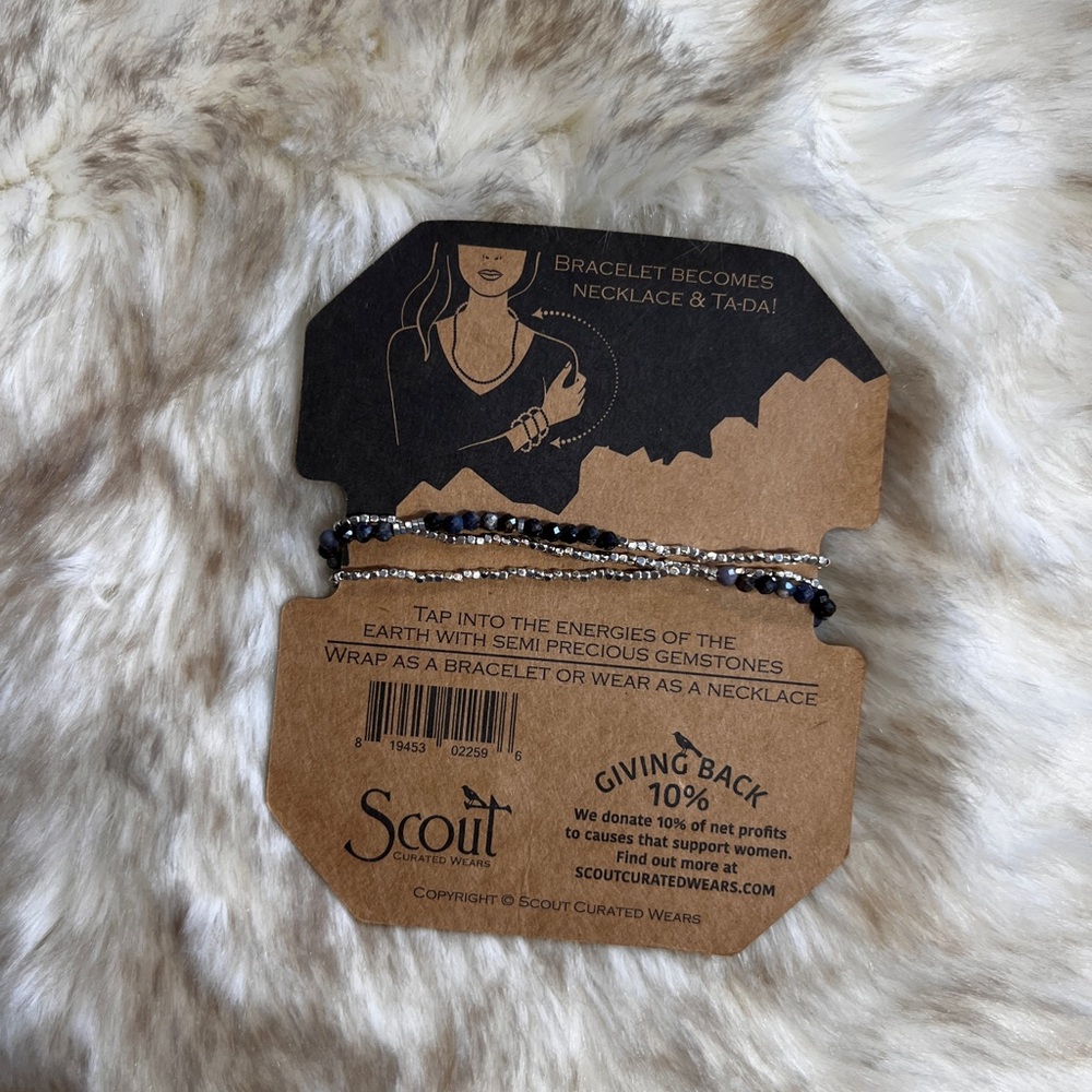 NWT Scout Delicate lolite and Sunstone Wrap Bracelet/Necklace - Picture 2 of 4